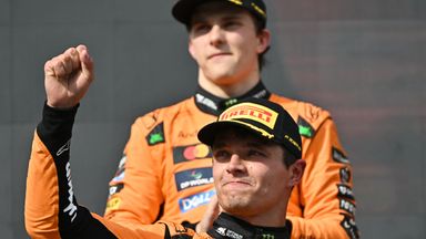 Lando Norris celebrates victory at the 2025 Hungarian Grand Prix