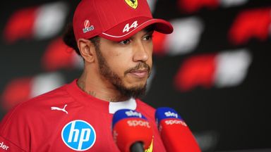 Lewis Hamilton speaking to Sky Sports at the Hungarian GP