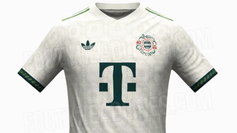 So soll das Wiesn-Trikot des FC Bayern aussehen - Quelle: footyheadlines.