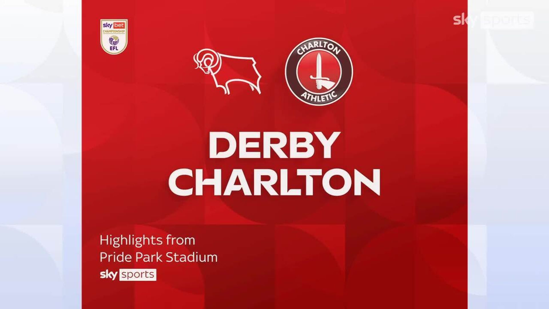 Derby 1-1 Charlton