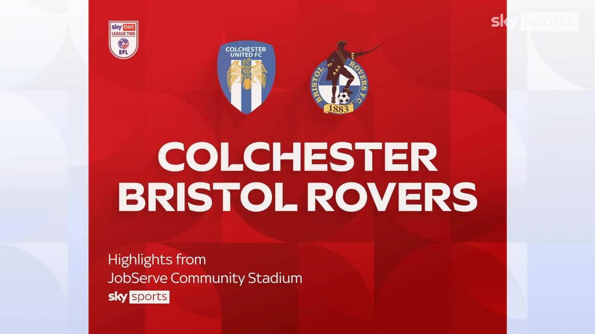 Colchester 1-1 Bristol Rovers