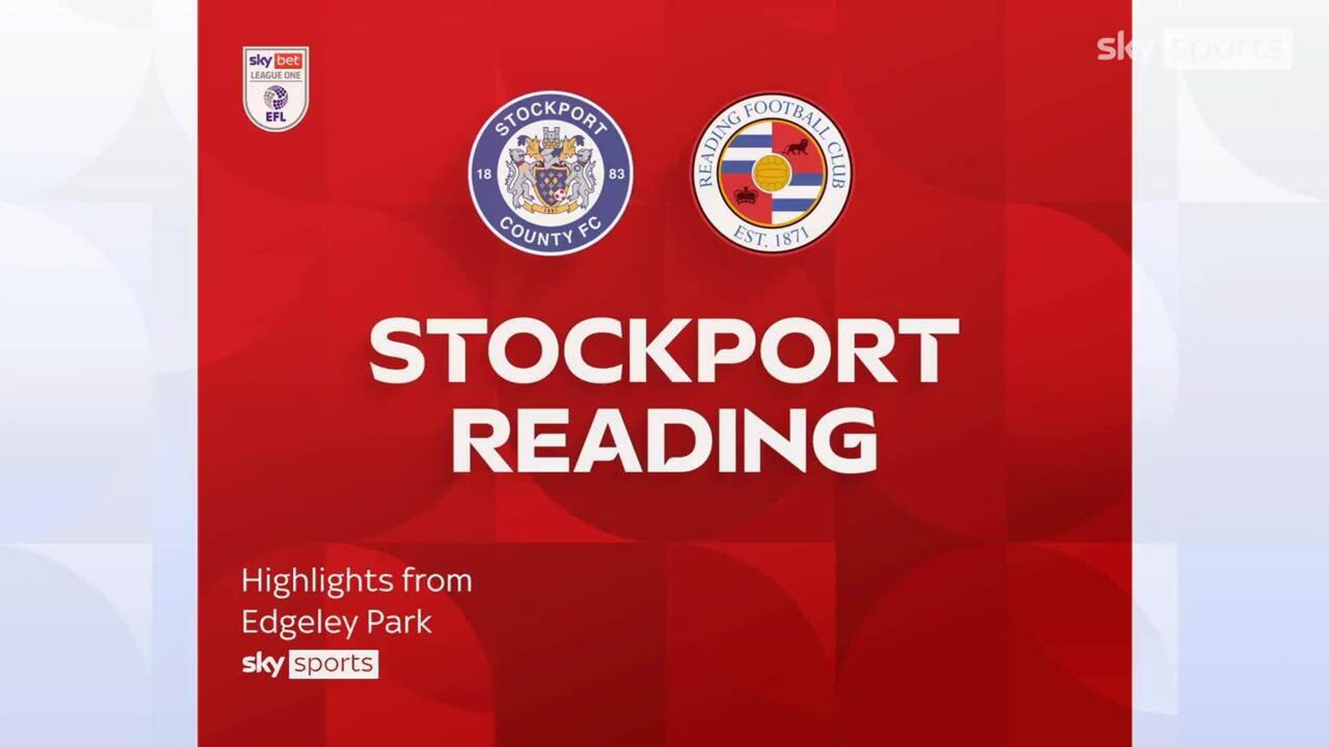 Stockport 1-1 Reading