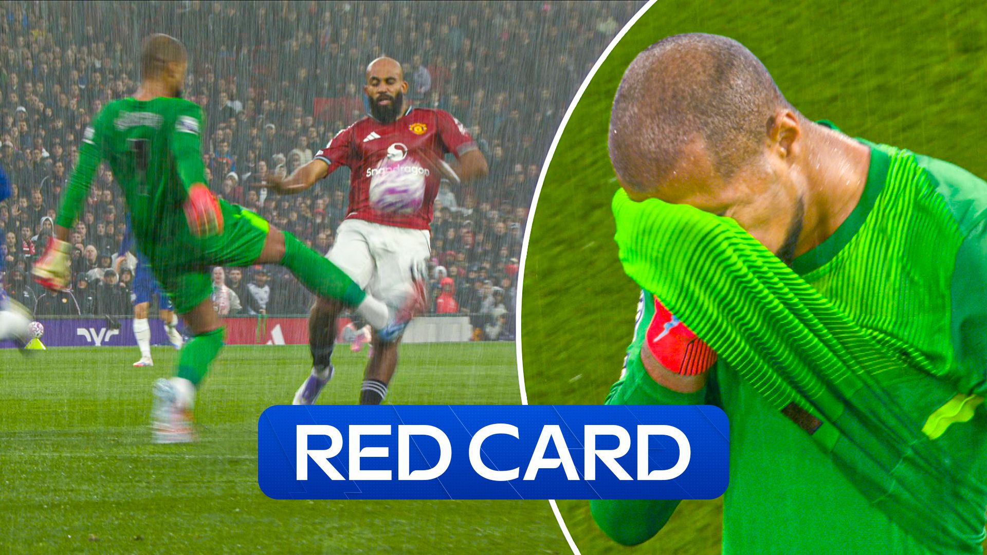 RED CARD! Sanchez sent off FIVE minutes into Man Utd clash!