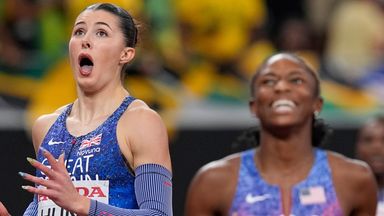 Britain's Amy Hunt was shocked to learn she had won a silver medal in the women's 200 metres