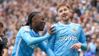 Brandon Thomas-Asante (left) scored Coventry's opener