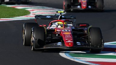 Lewis Hamilton in action at the 2025 Italian Grand Prix