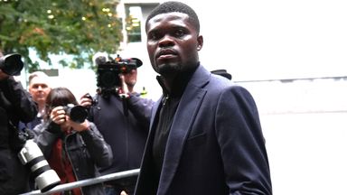 Former Arsenal footballer Thomas Partey arrives at Southwark Crown Court in London