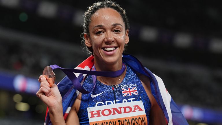Katarina Johnson-Thompson shared bronze at the World Athletics Championships