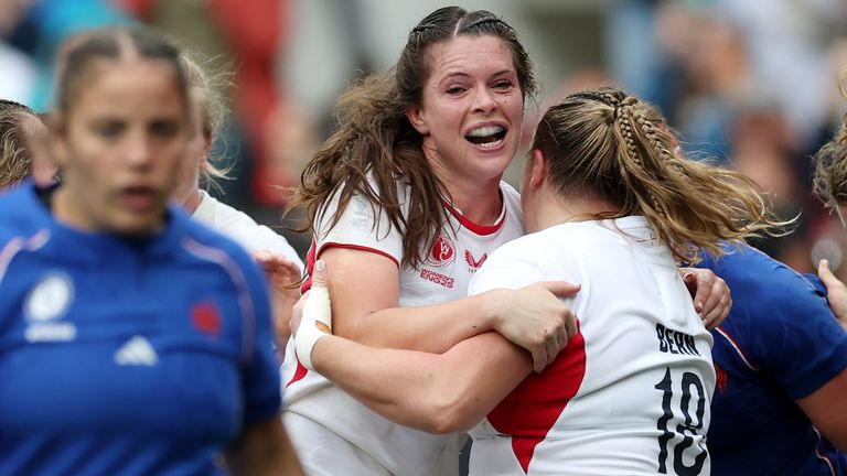 Abbie Ward crashed over for a crucial third England try with the semi-final in the balance