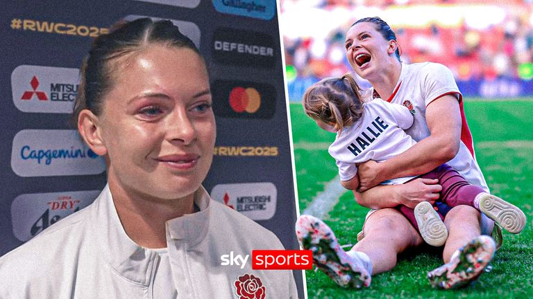 Abbie Ward opens up about the emotions of having her daughter pitchside as the Red Roses reach the Rugby World Cup final