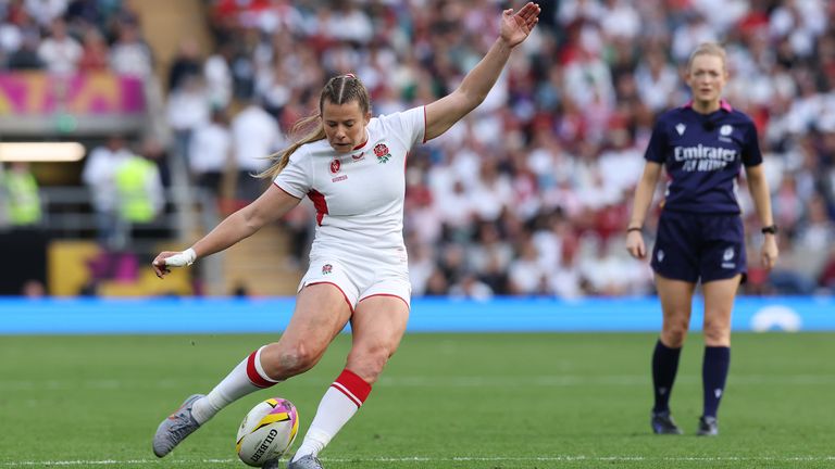 England fly-half Zoe Harrison kicked fantastically throughout the final