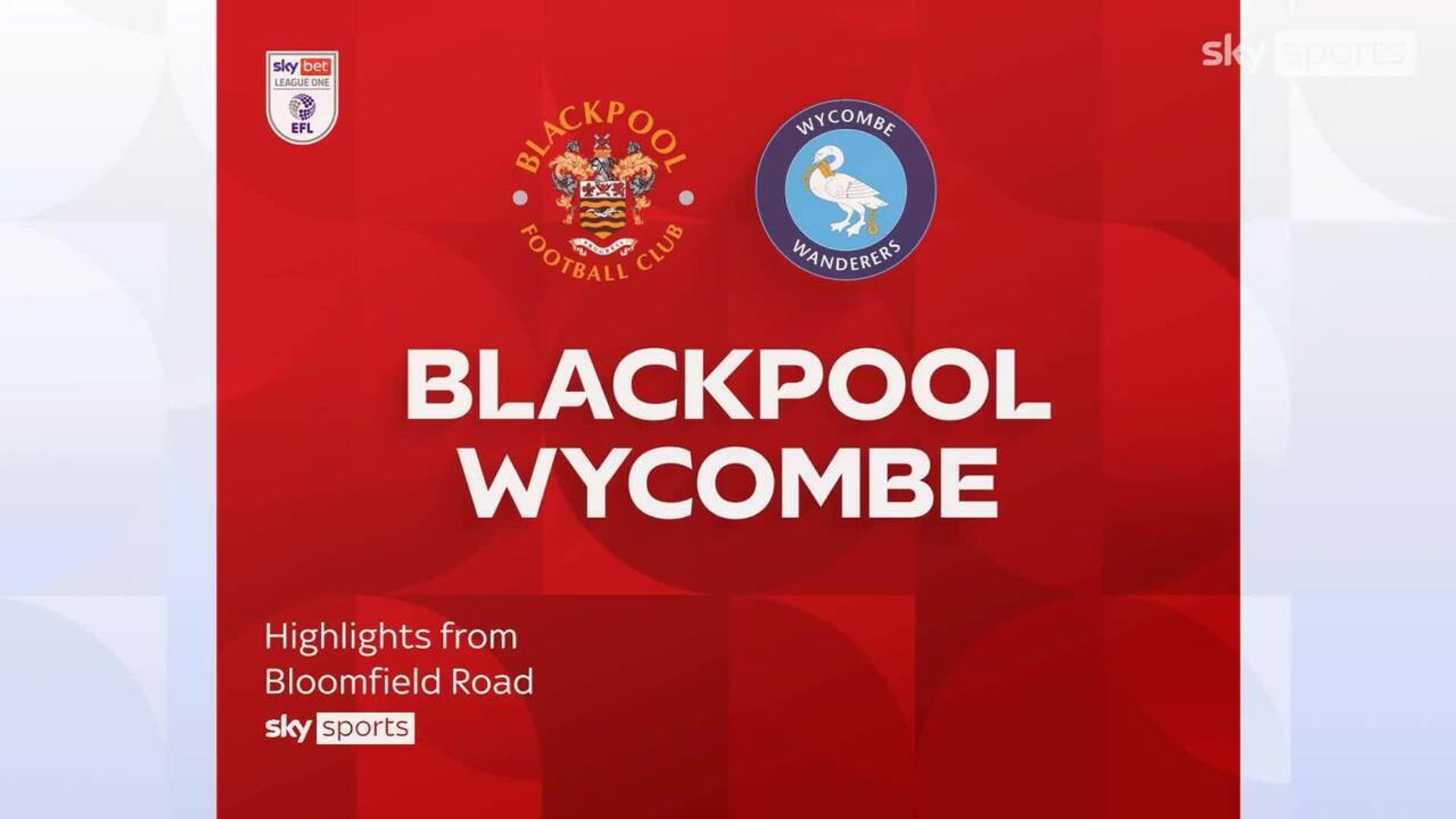 Blackpool 1-1 Wycombe 