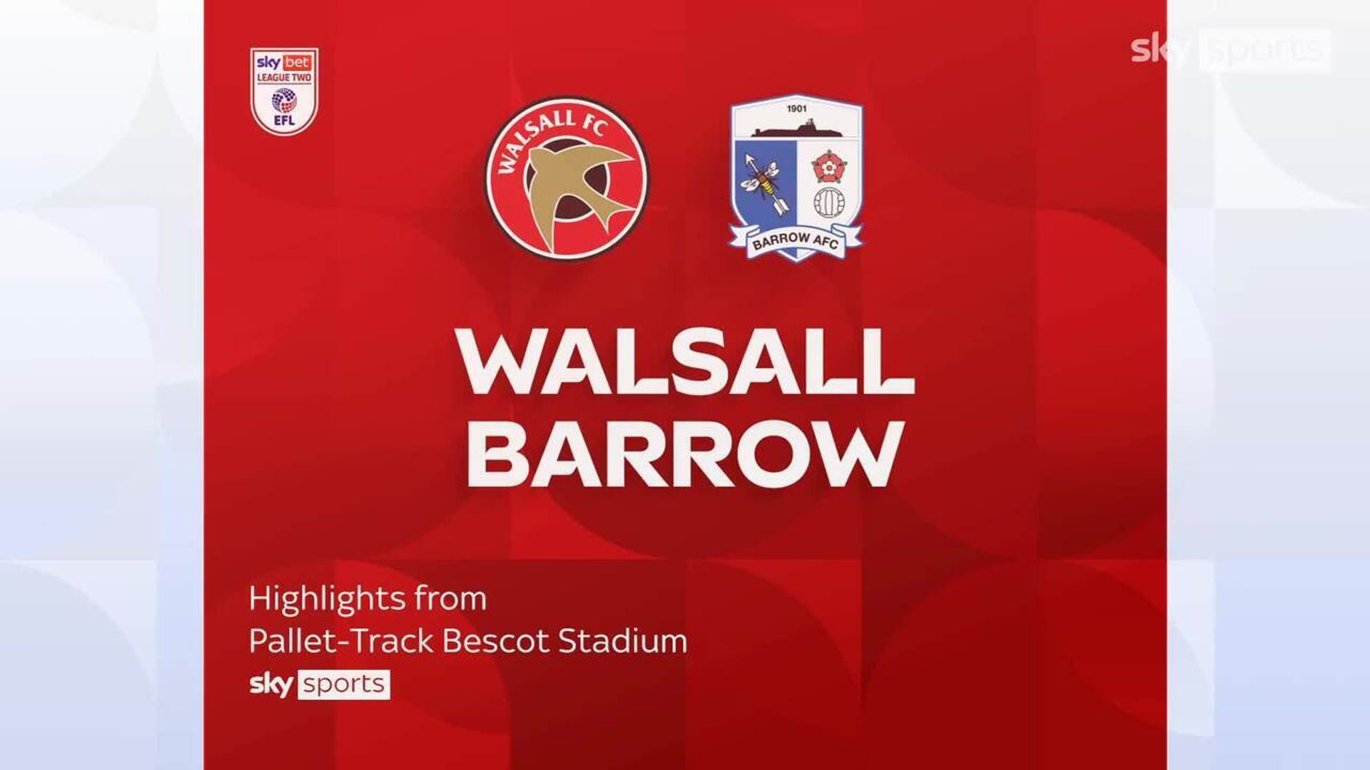 Walsall 1-2 Barrow