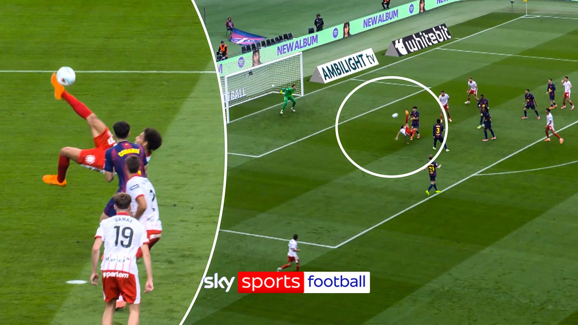 Witsel equalises for Girona with sensational bicycle kick!