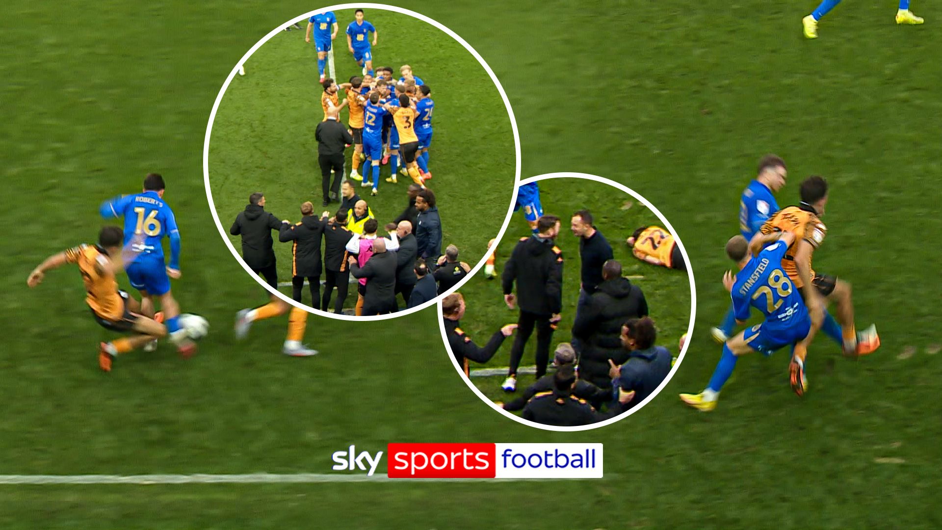 Huge brawl between Birmingham and Hull after NASTY back-to-back challenges!