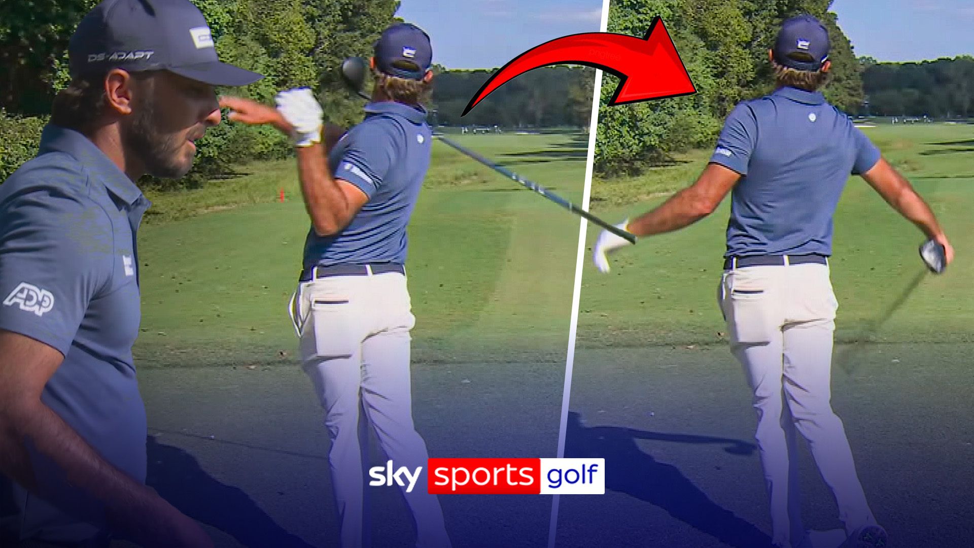 COMPOSURE! Homa drops club after poor drive - but makes impressive catch!