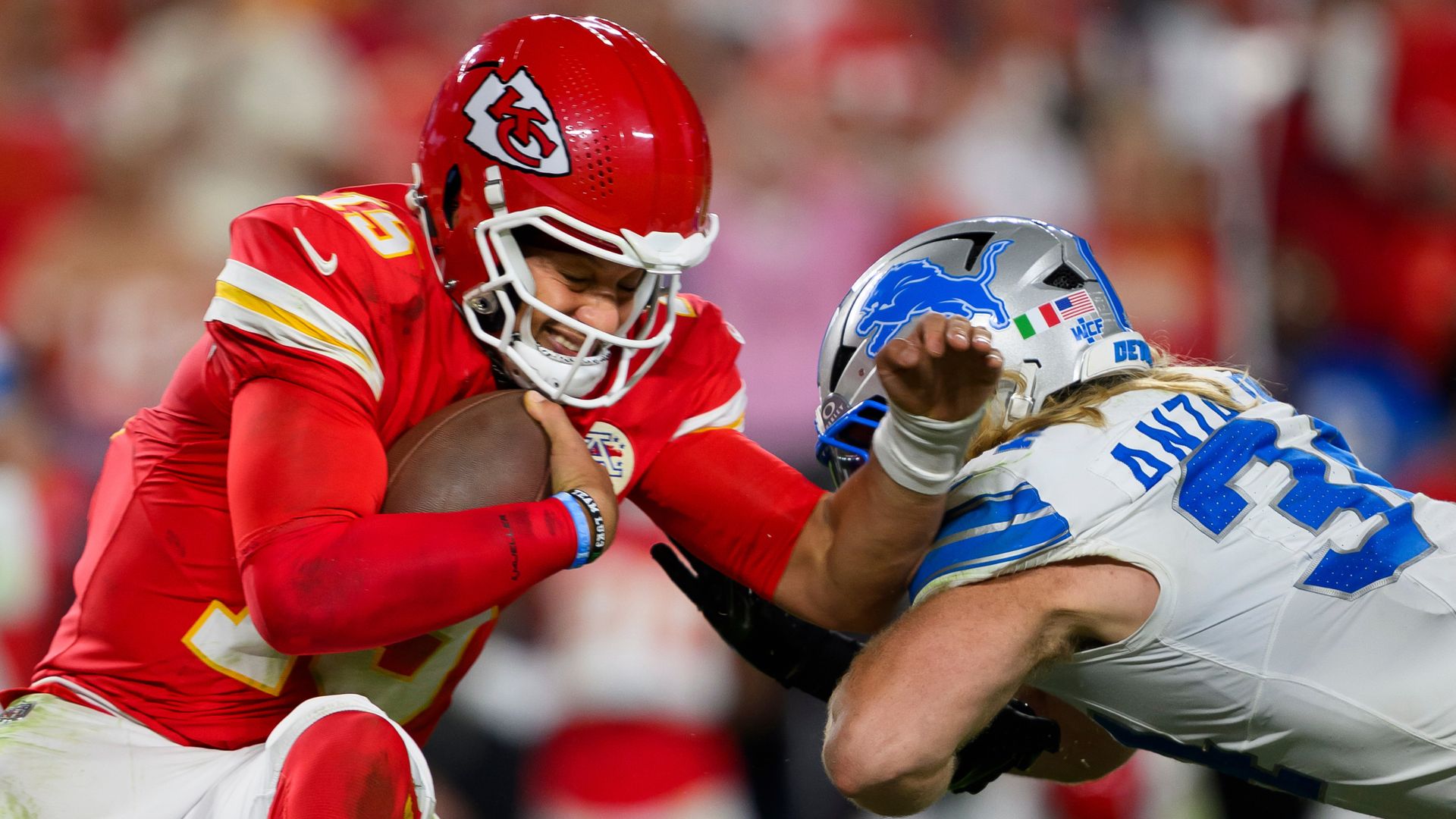 Mahomes leads Chiefs to win over Lions as fight breaks out