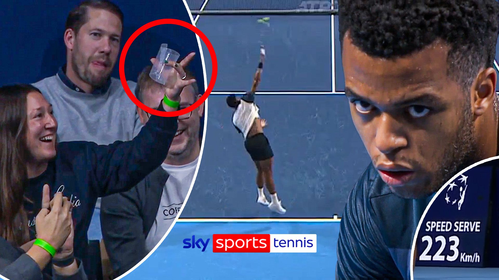 How's your aim?! Mpetshi Perricard SMASHES cup with huge serve!