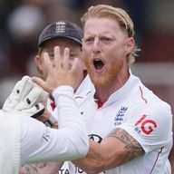 England Test cricket captain Ben Stokes celebrates a wicket vs India during the series draw in the summer of 2025 (Associated Press)