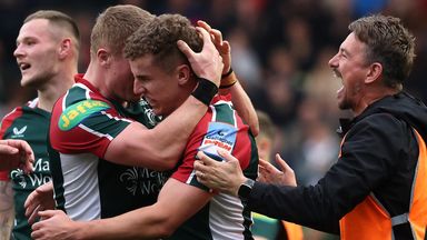 Billy Searle slotted the winning penalty with the last kick of the game for Leicester Tigers vs Bath on Saturday