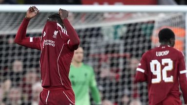 Liverpool's Amara Nallo reacts after being sent off against Crystal Palace