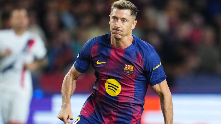 Robert Lewandowski spielt mit dem FC Barcelona in Miami.