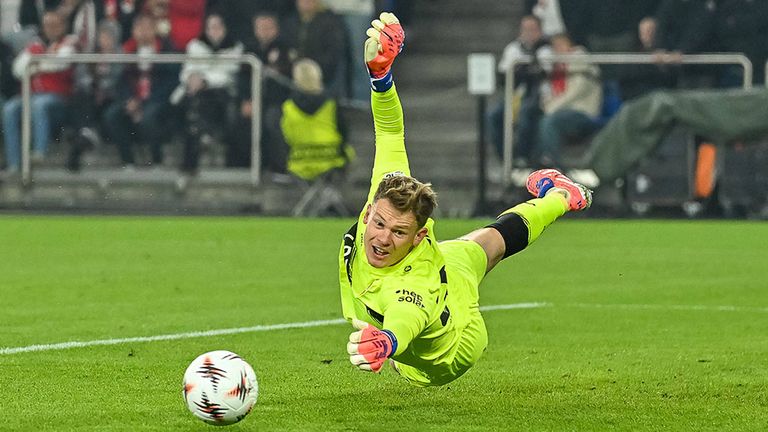 Alexander Nübel ist in dieser Saison vom FC Bayern an den VfB Stuttgart ausgeliehen.