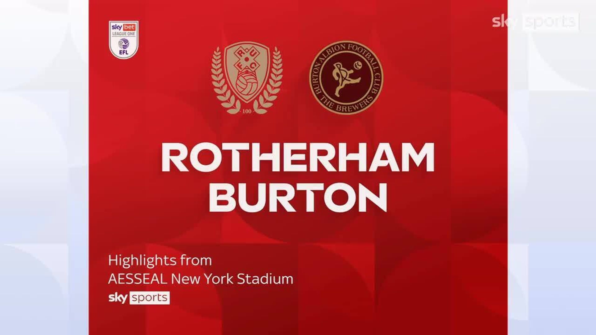 Rotherham 2-2 Burton