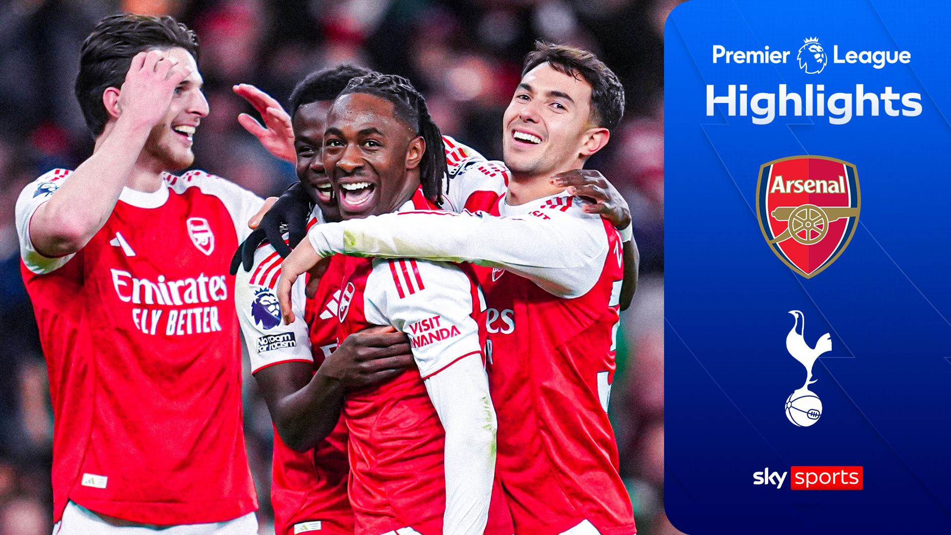 North London is red! Eze's incredible hat-trick sees Arsenal HAMMER Spurs