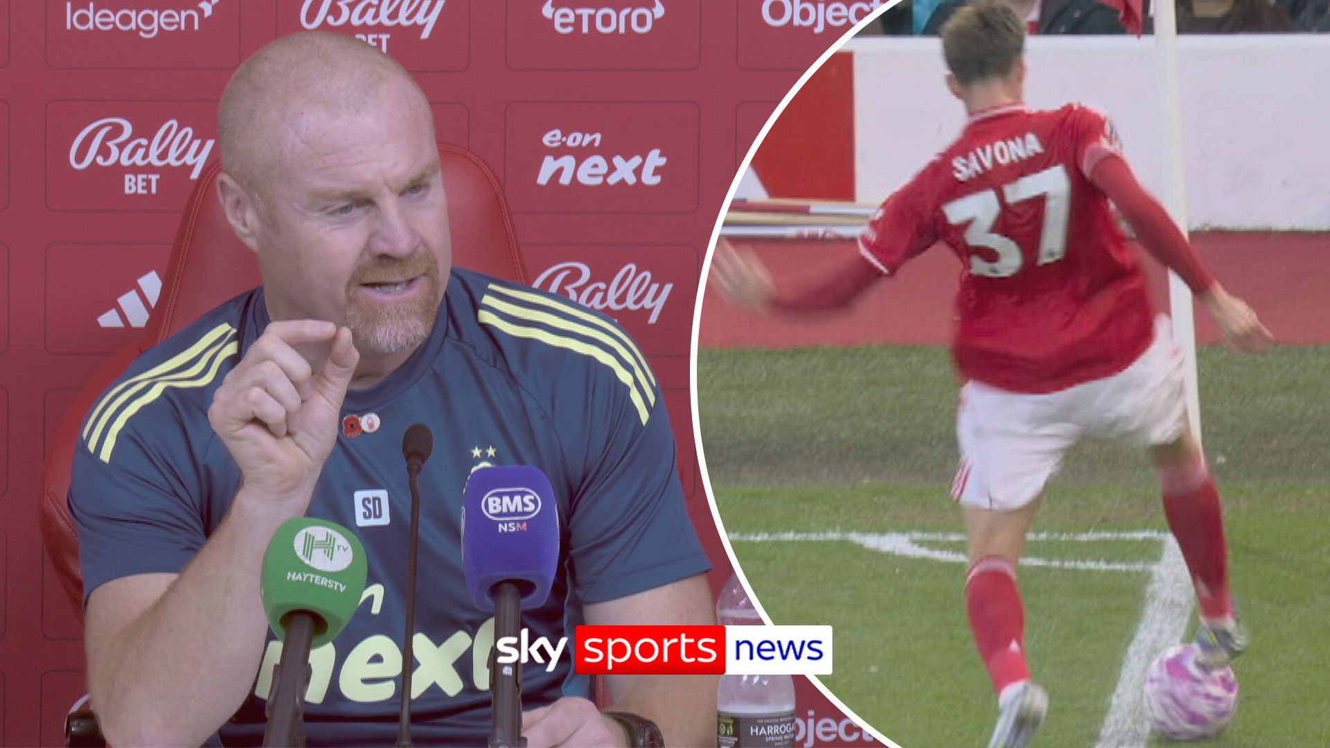 'I just can't understand it!' | Dyche in disbelief with VAR after United's first goal