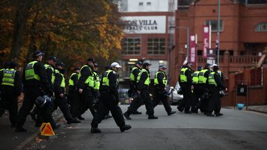 Over 700 police officers were on duty at Villa Park
