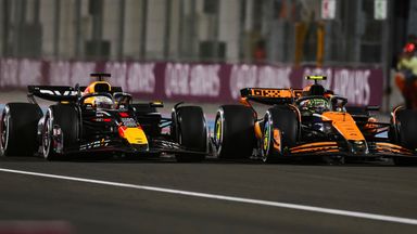 Verstappen and Norris battle at the 2024 Qatar GP