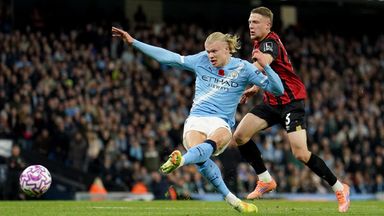 Erling Haaland fires Man City in front against Bournemouth