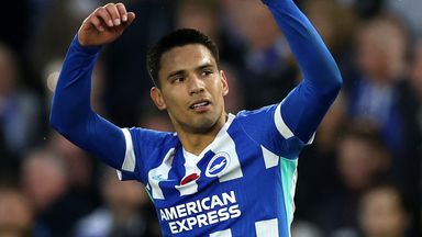 Diego Gomez celebrates after scoring against Leeds