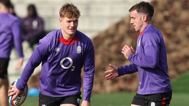 George Ford (right) is restored to the England No 10 shirt as Fin Smith (left) drops out of the match-day 23