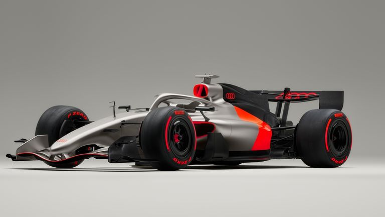 Der Audi aus der Dreiviertelansicht. (Quelle: AUDI AG)