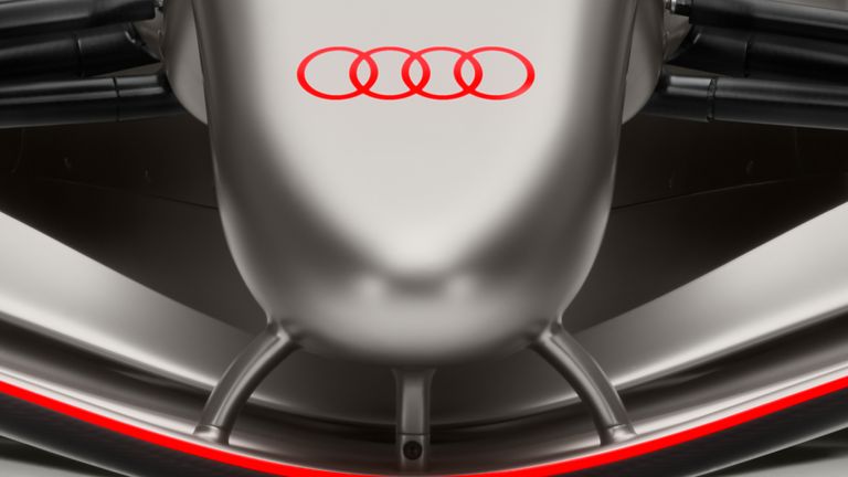 Die Nase und der Frontflügel des Audi. (Quelle: AUDI AG)