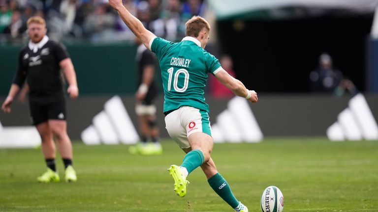 Ireland's Jack Crowley kicked them into a 13-7 advantage, but they couldn't hold on