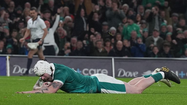 Hansen completed his hat-trick in the 28th minute as Ireland got off to a strong start. 