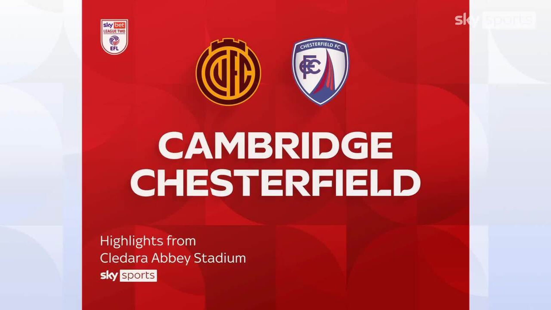 Cambridge 1-1 Chesterfield