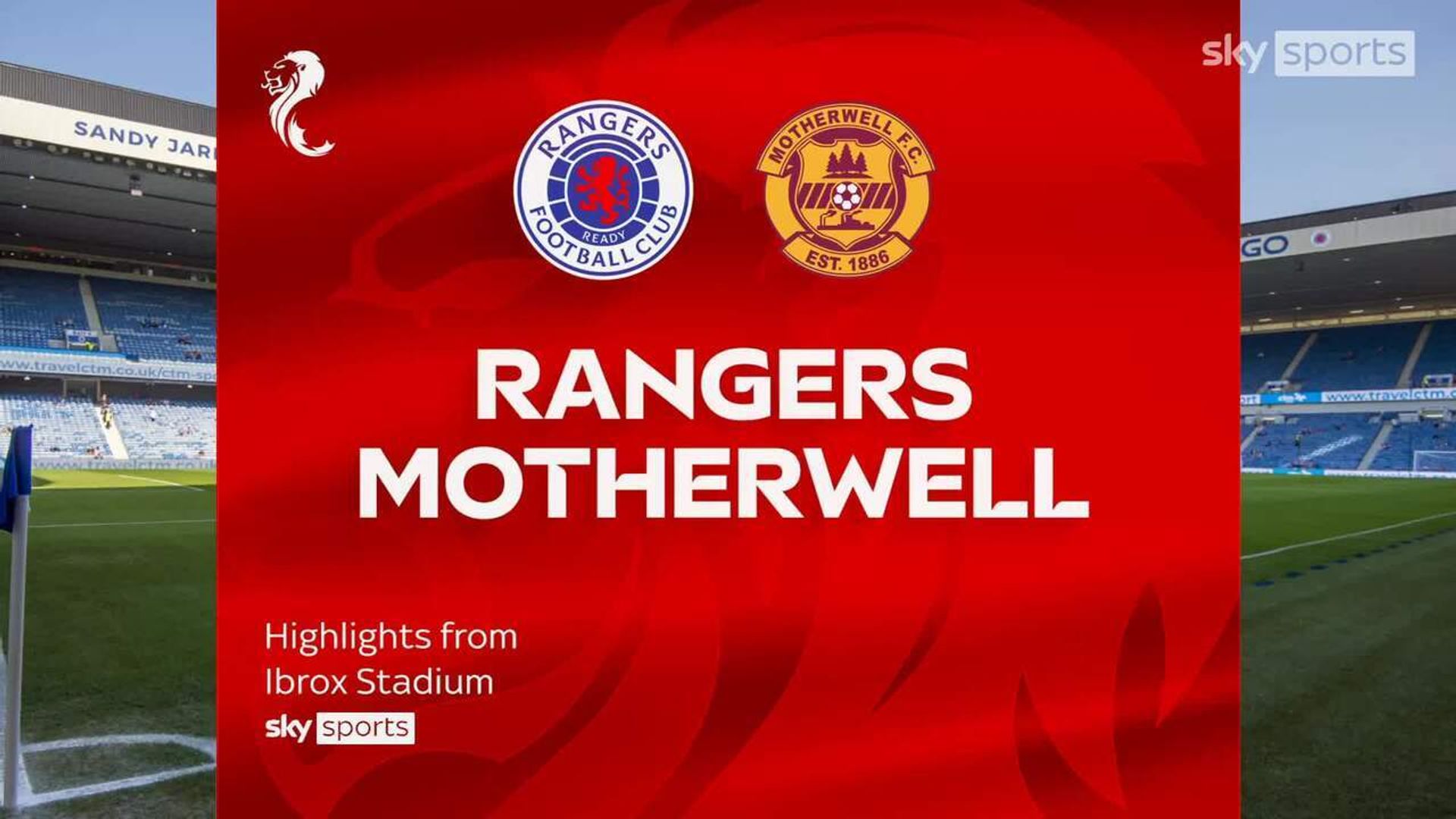 Rangers 1-0 Motherwell