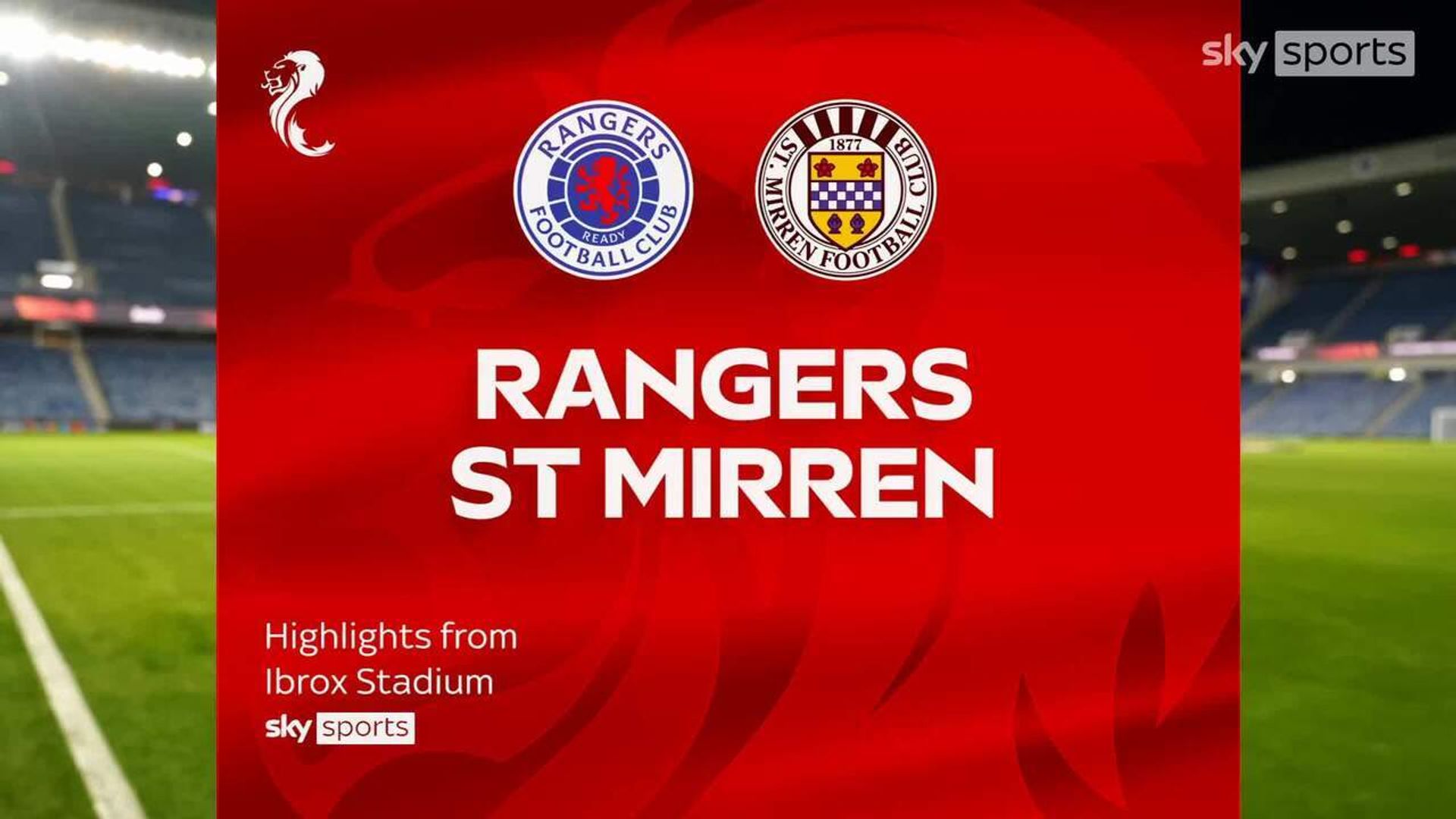 Rangers 2-1 St Mirren