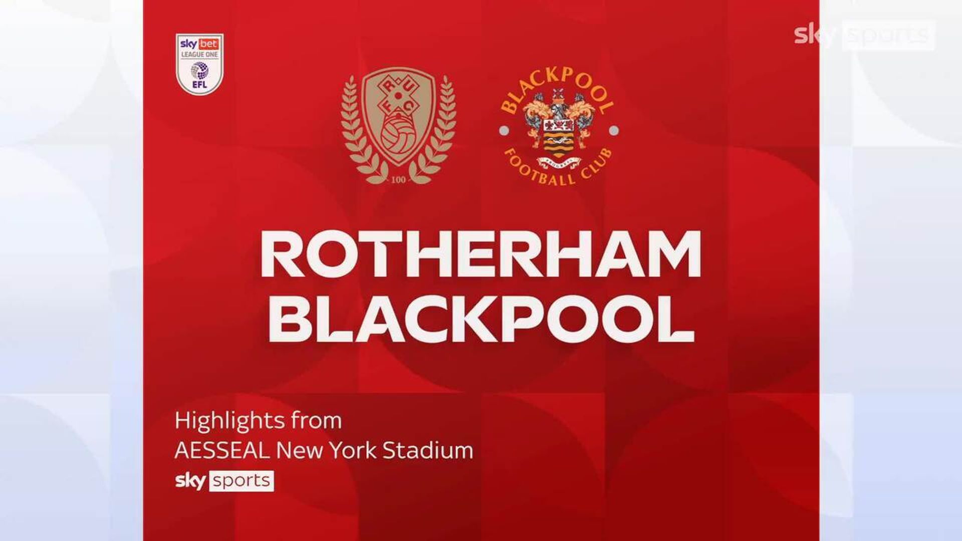 Rotherham 0-3 Blackpool