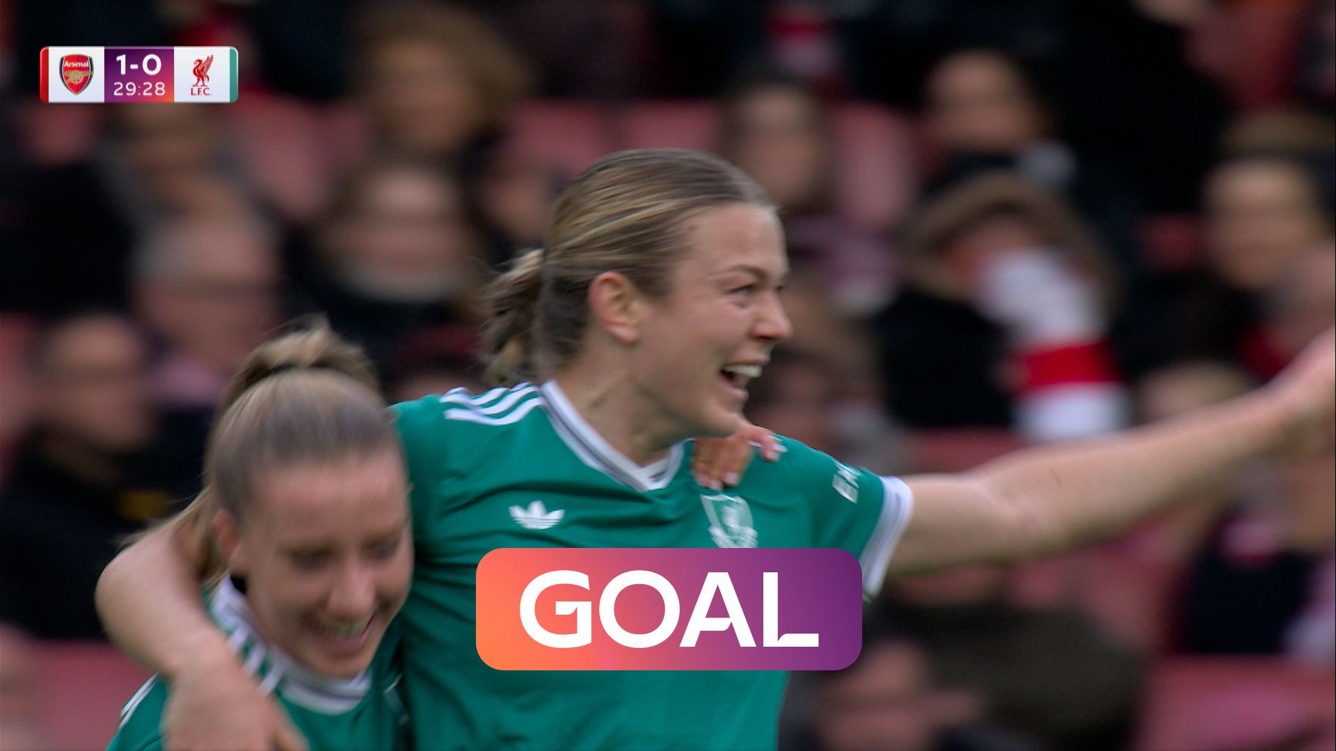 Olsson levels the score for Liverpool!