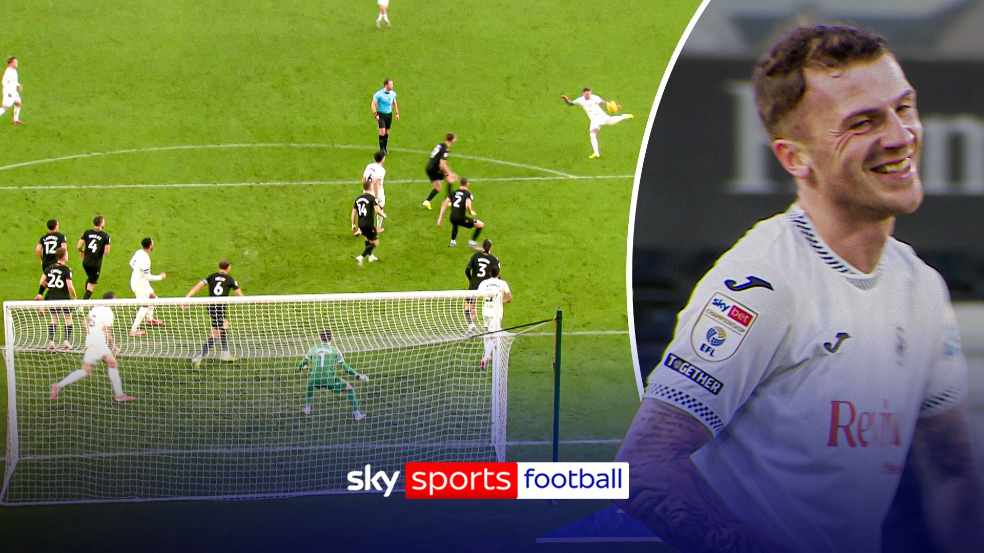 What a GLORIOUS volley! Tymon shines for Swansea with brilliant goal