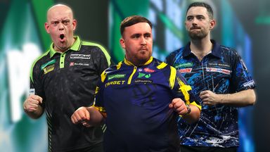 Michael van Gerwen, Luke Littler and Luke Humphries