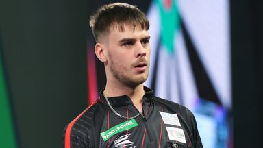 Dom Taylor pictured during the first round of the World Darts Championship