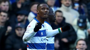 Richard Kone of Queens Park Rangers celebrates scoring his team's second goal