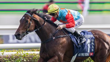 Ka Ying Rising (1) ridden by Zac Purton wins the Longines Hong Kong Sprint (Group 1) at Sha Tin. Kaz Ishida/Eclipse Sportswire/CSM