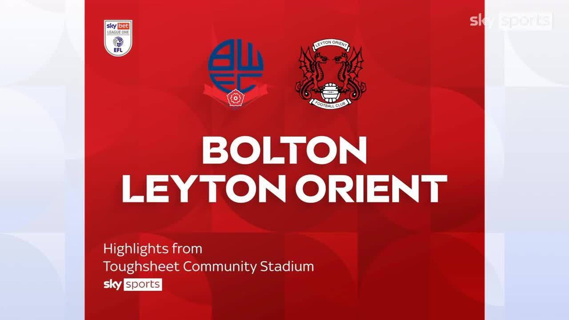 Bolton 2-1 Leyton Orient
